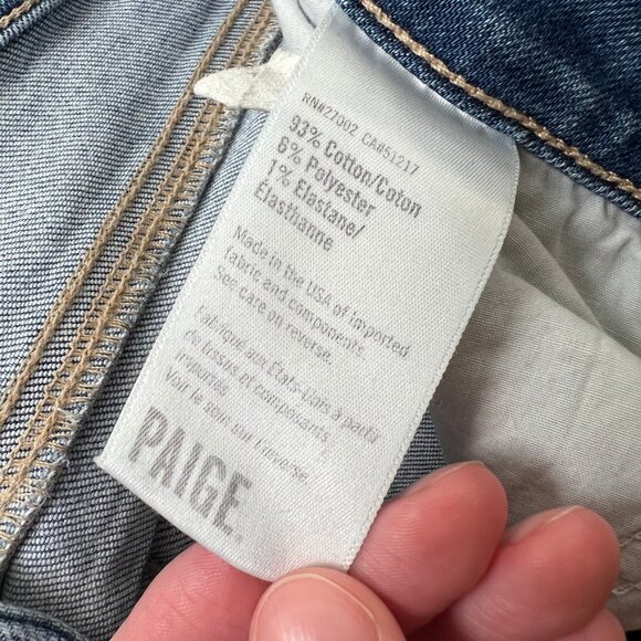 Anthropologie Paige Colette Crop Kick Flare High Rise Waisted Cropped Jeans 28 - Picture 6 of 12